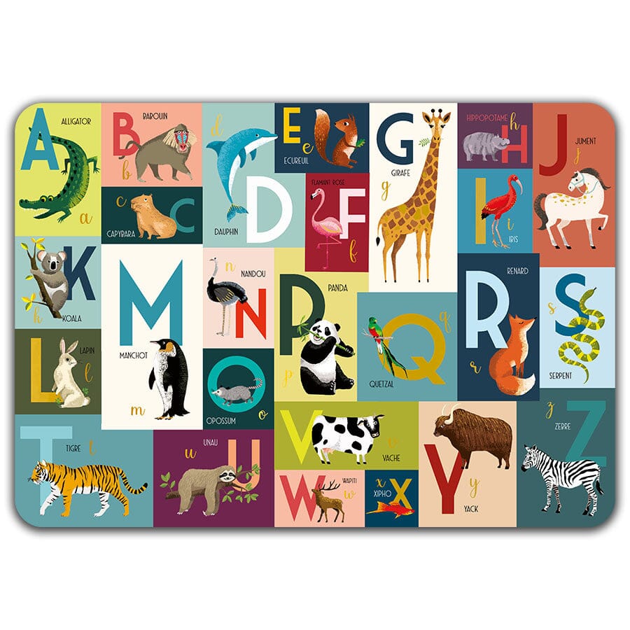 Animalphabet - Set de table dorure Cartes d'Art